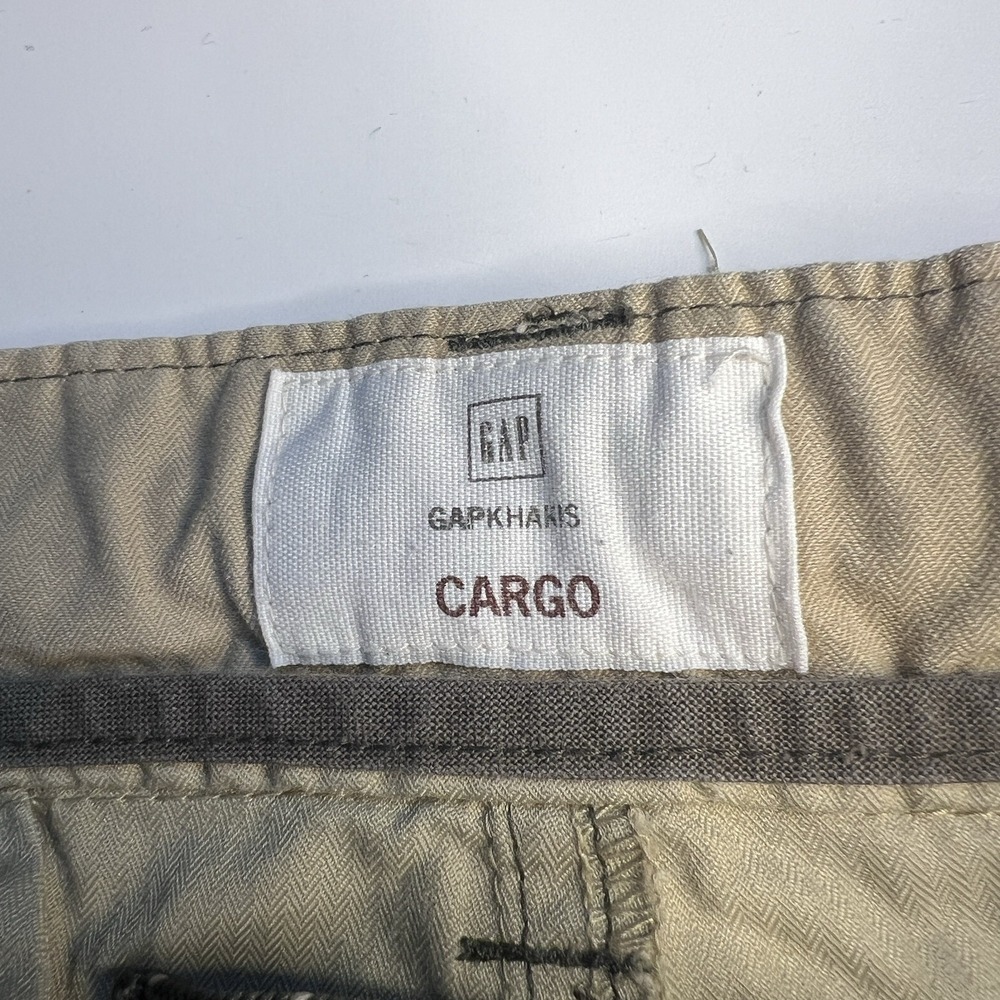 Vtg Y2K‎ Gap Cargo Shorts Men 34 Khaki Canvas Grunge Skate Casual Utility - Picture 3 of 9